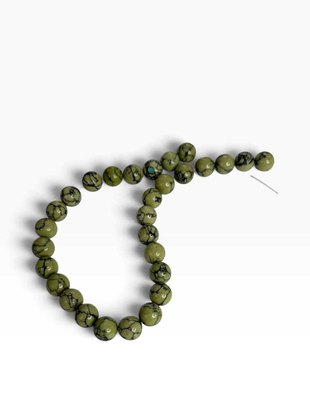 Green turquoise 10mm strand beads for jewelry making crafting